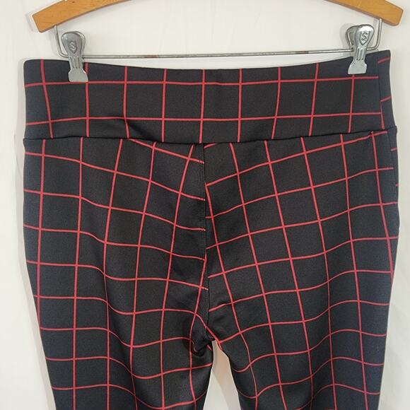Shosho Black Red Stripes Stretch Skinny Pull-on Pants Size 1X - Picture 4 of 5